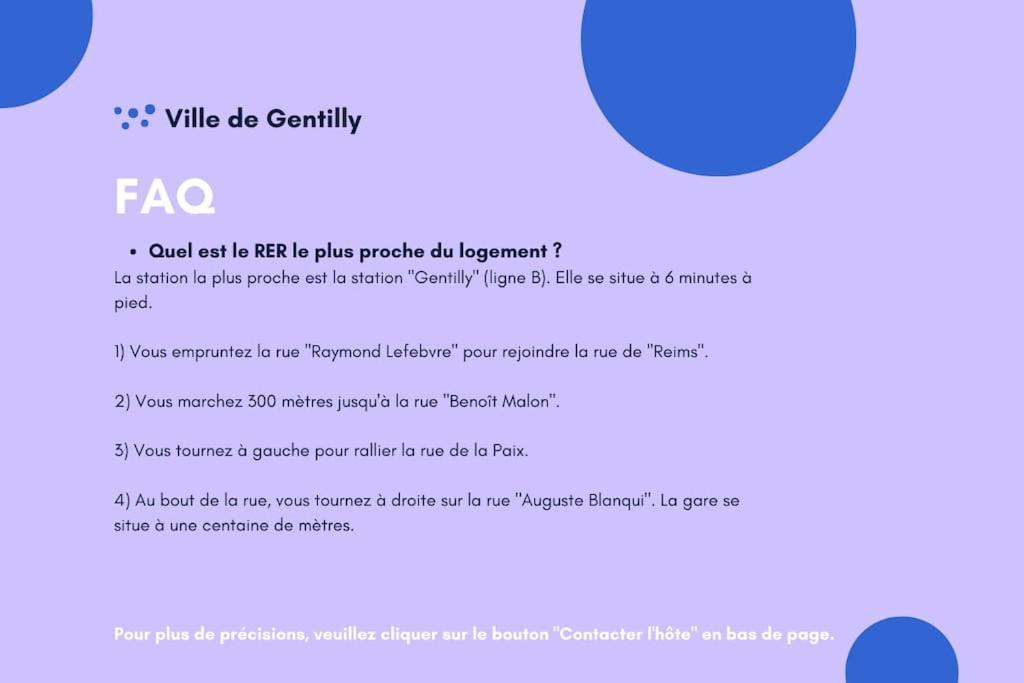 Paris Gentilly Appartement Tout Equipe - Rer B Eksteriør bilde